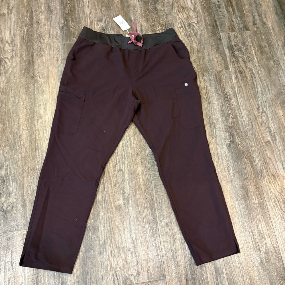 Figs Deep Brown limited edition espresso high waisted yola Jogger Pants bnwt